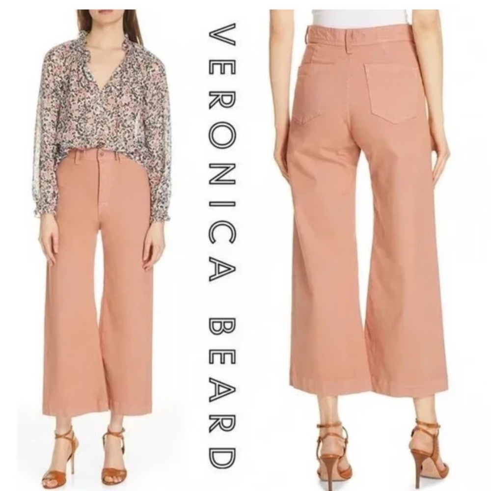 Veronica beard 'Cynthia 12.5" gaucho pants' in dusty rose size 25